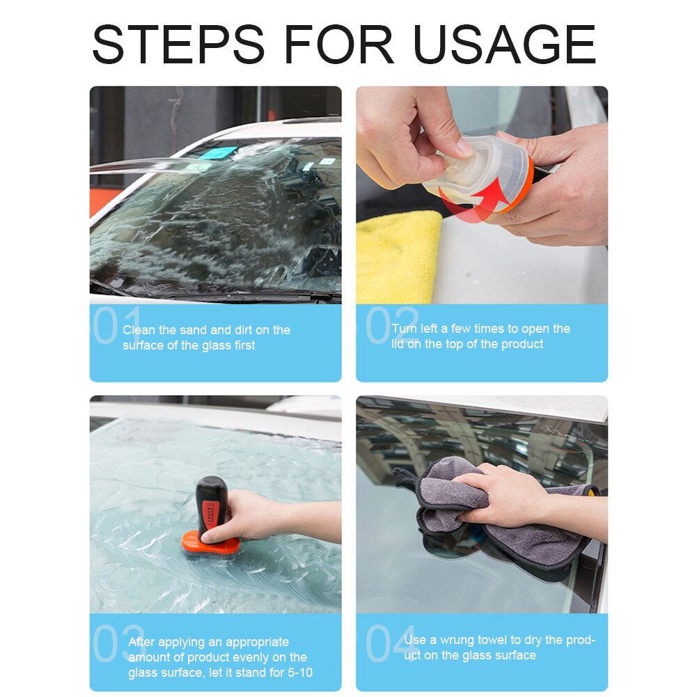 Revêtement hydrophobe de verre, 100ml, pour pare-brise, nettoyage de vitres de voiture, rétroviseur, imperméable, Agent Anti-pluie, style Anti-taches