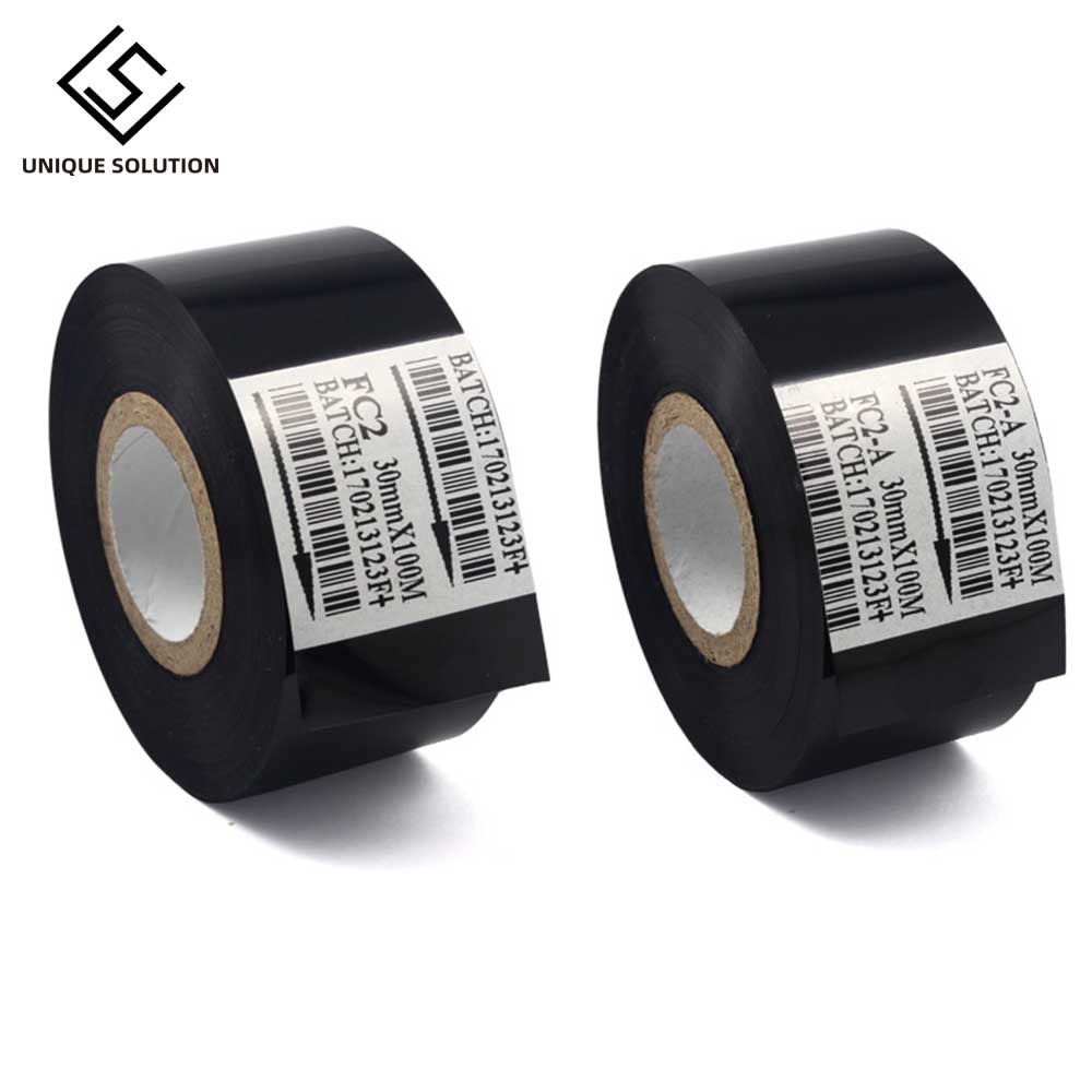 Thermal Ribbon Of Ribbon Printing Machine 30*100m Date Code Printer Accessory Black 30mm Width For DY-8 HP-241B