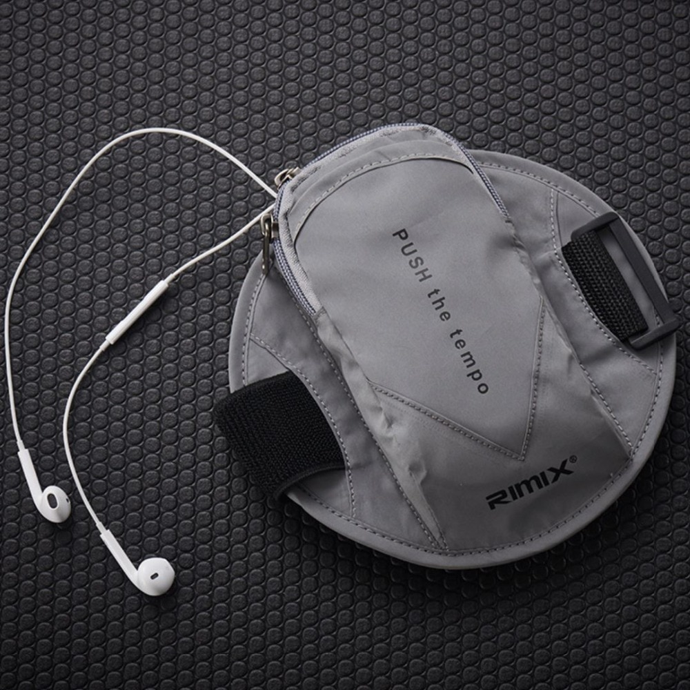 RIMIX Unisex Grote capaciteit Hardlooparmband Bag Reflecterende Jogging Sport Fitness Arm Band Zak Voor 6.6 inch Mobiele Telefoon
