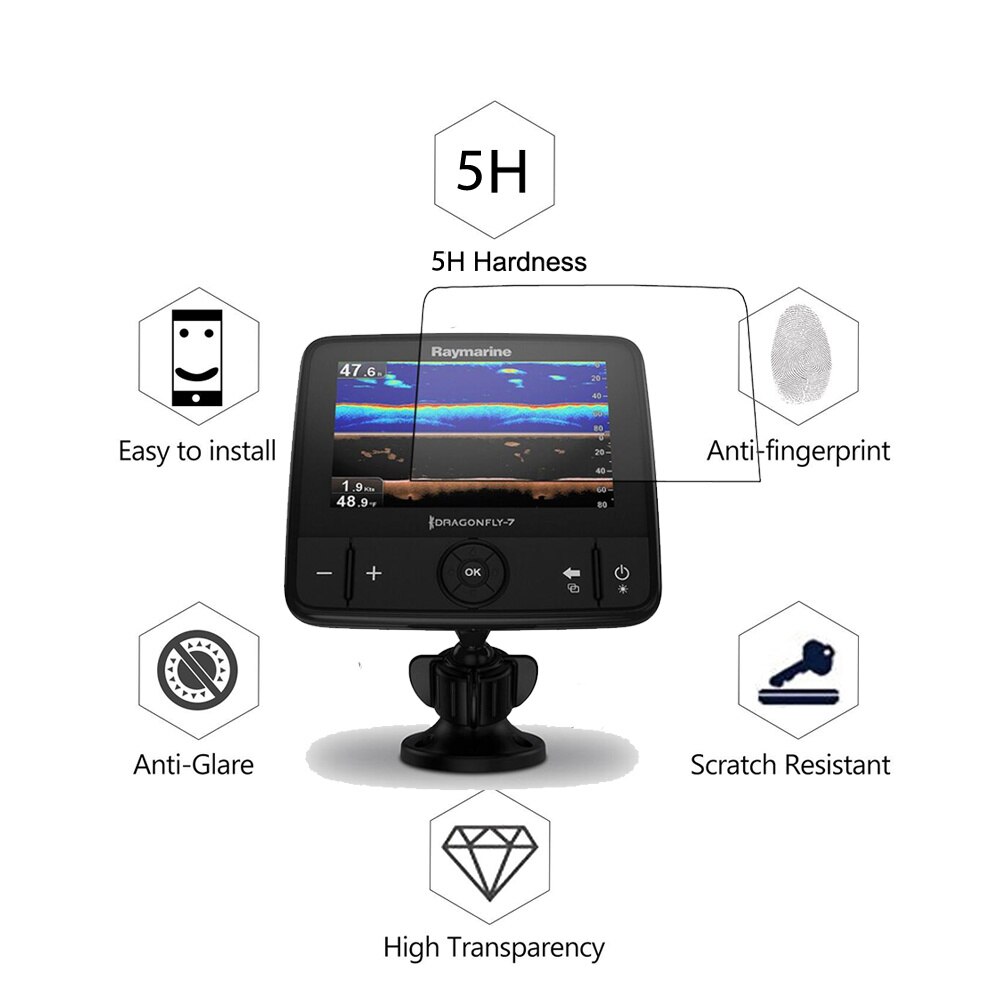 3Pcs Anti-Scratch Water-Proof Hd Pet Film Voor Raymarine Dragonfly 7 Gps/4 Gps Scherm protector Nano Anti-Shock Film Niet Glas