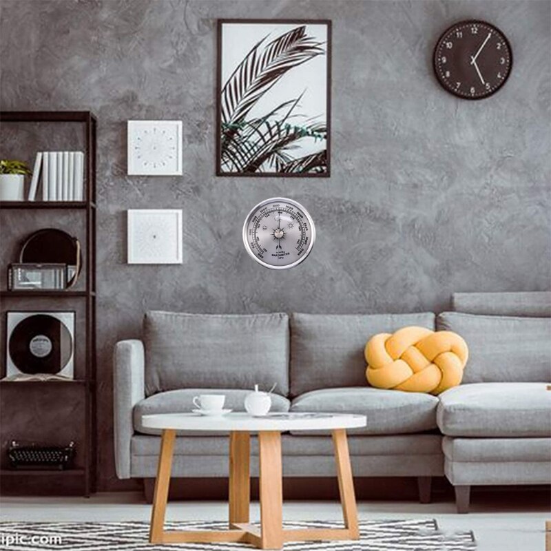 Type Barometer with Thermometer Hygrometer Weather Station Barometric Pressure Measures Simplicity &amp; Easy Reading