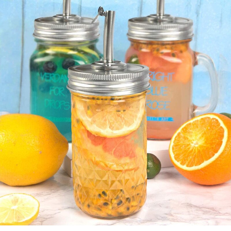 Mason Jar-Tapas para boquilla, tapas para infusiones de aceite, dispensador cerrado de licor de aceite con tapa de botella de boca Regular, tapa de agujero