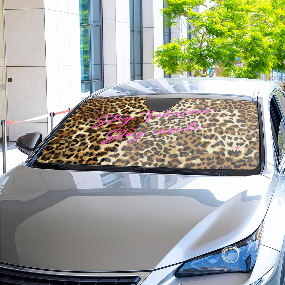 Leopard Print Car SunShade Solar Protection Windshield Sunshade Cover Sun Shade Auto Sun Visor Car Covers