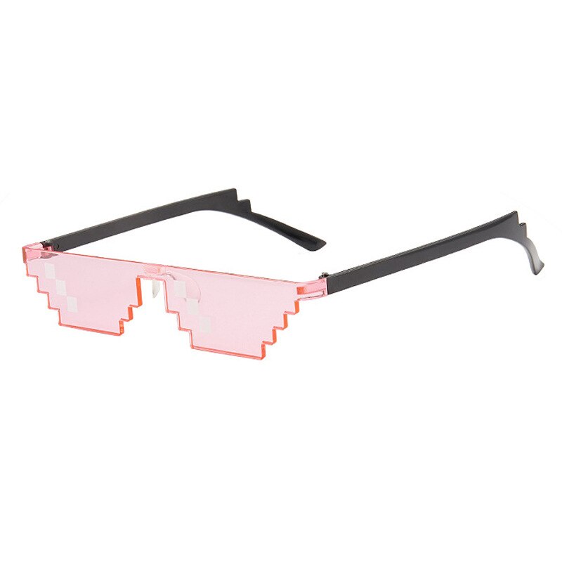 8 bits Thug vida gafas de sol pixelada hombres mujeres gafas de sol de mosaico UV400 gafas Vintage Unisex gafas de juguete: F