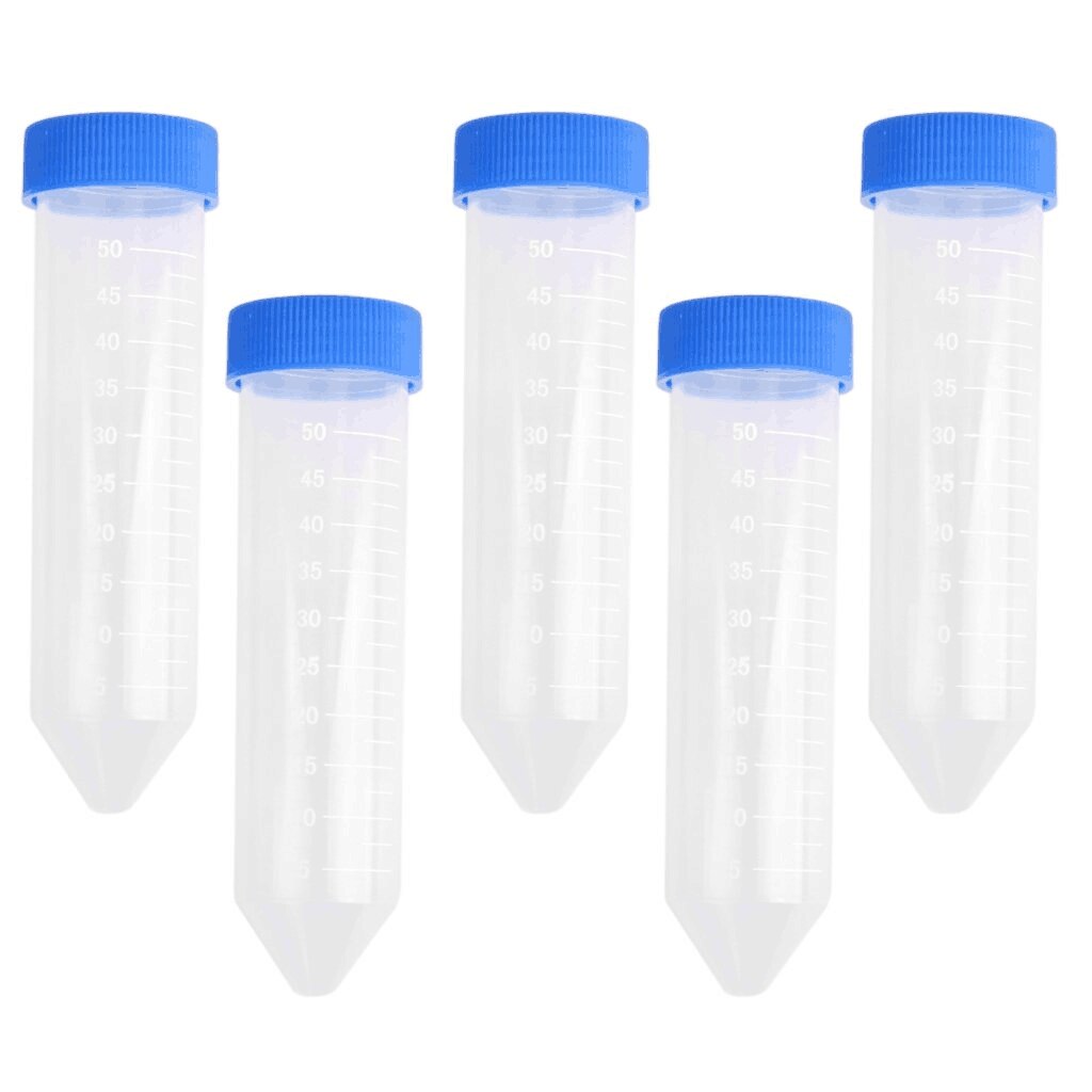Tubo de centrífuga de plástico, contenedor de prueba de laboratorio, 50Ml, 50 unidades
