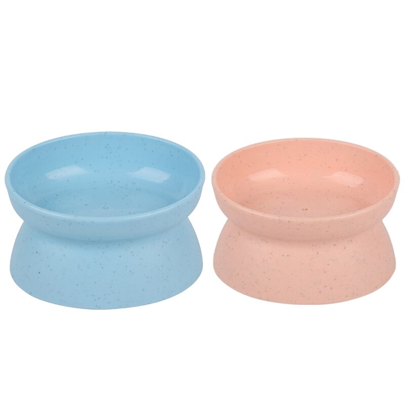Miski dla zwierząt miski ze stojakiem dla kotka małe psy jedzenie i miseczka na wodę różowa niebieska pochylona miska chroń zwierzaka upuszczać Wysyłka 