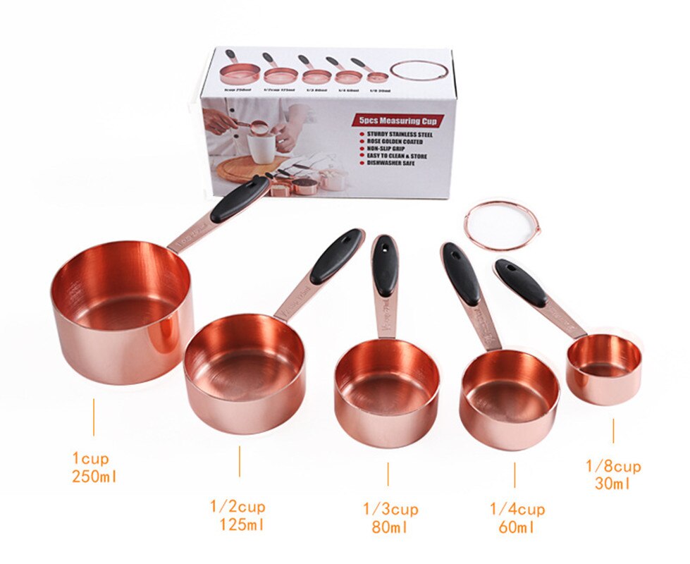 Acero inoxidable cuchara taza para medir Set multiusos líquido seco comida tazas cucharas para medida hornear Kit Cocina herramienta utensilio