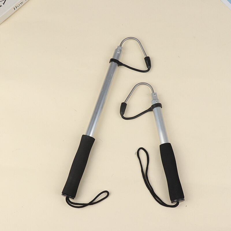Gancho retráctil de acero inoxidable para pesca, anzuelo telescópico de aluminio, gancho de lanza, pinza, aparejo de pesca, 1 unidad