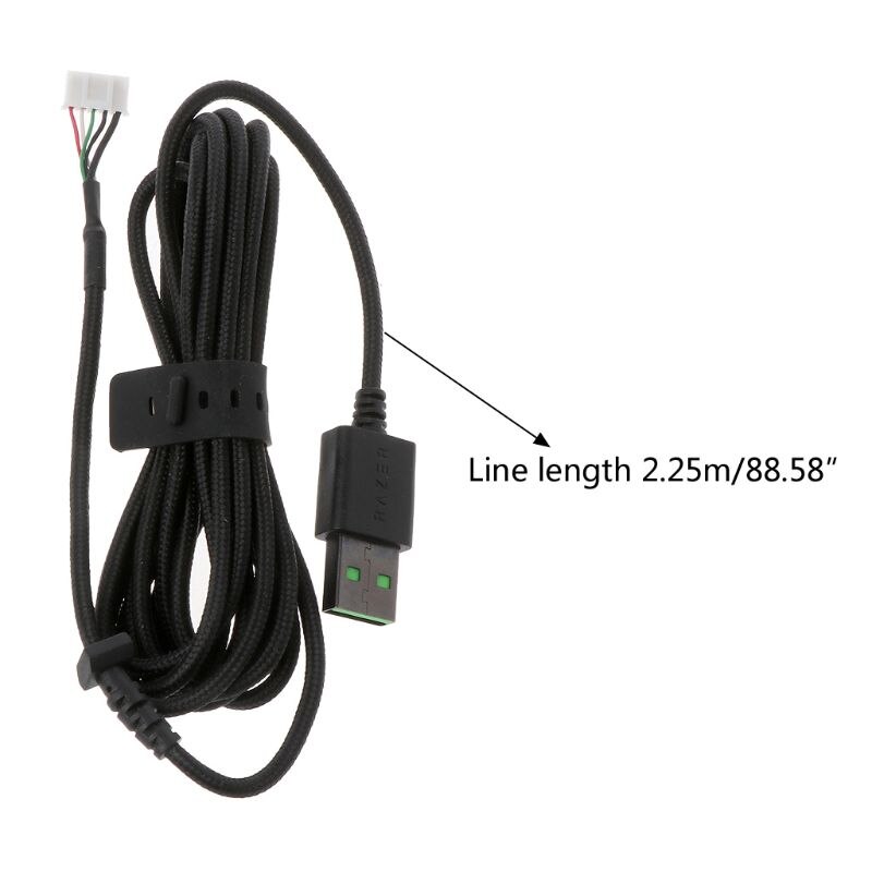 Durable Nylon Braided Line USB Mouse Cable Replacement Wire For Razer DeathAdder Elite Wired Gaming Mouse