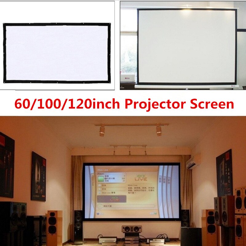 Projector-specific screen is easy to fold 120 inches 16:9 For HD Projector Home Theater Cinema Movies Party Movie Video Screen 5