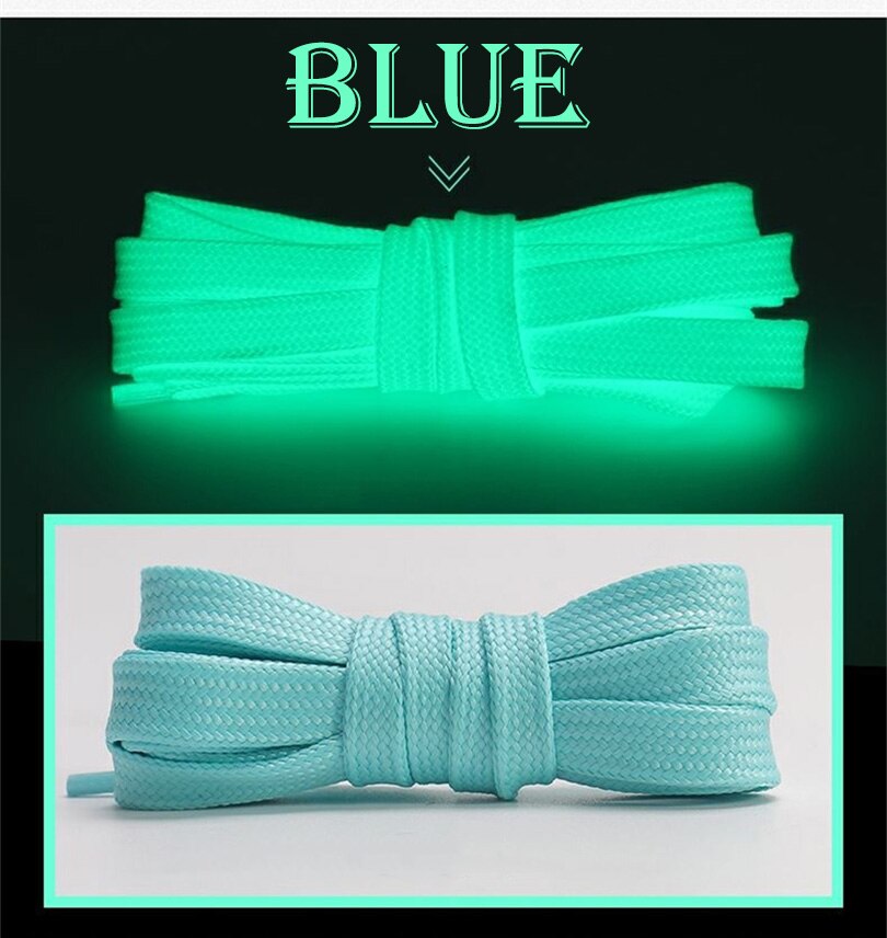 Elf in de nacht lichtgevende veters brede veter platte canvas sneakers fluorescentie schoenveters 120 cm wit groen roze blauw geel