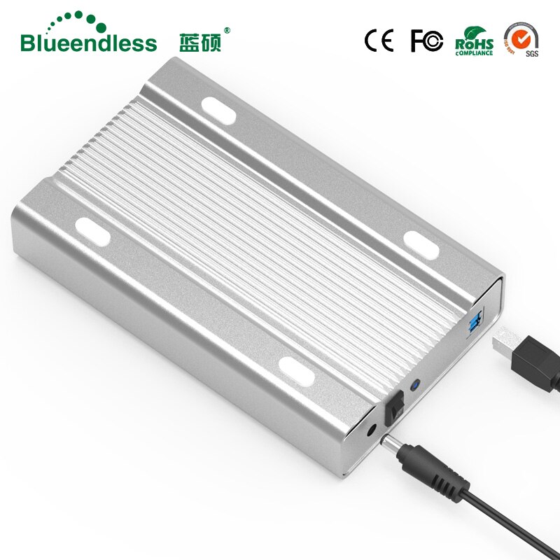 Blueendless 3.5 inch all-metal hdd case mobile hard disk box USB 3.0 sata 5gbps hard drive SATA hdd enclosure aluminum shell