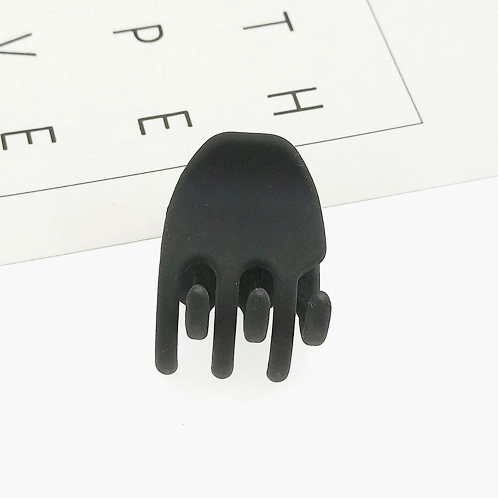 Presilha de cabelo de acrílico em cor lisa, presilha de cabelo de caranguejo simples temperamento acessórios femininos de cabelo: Black