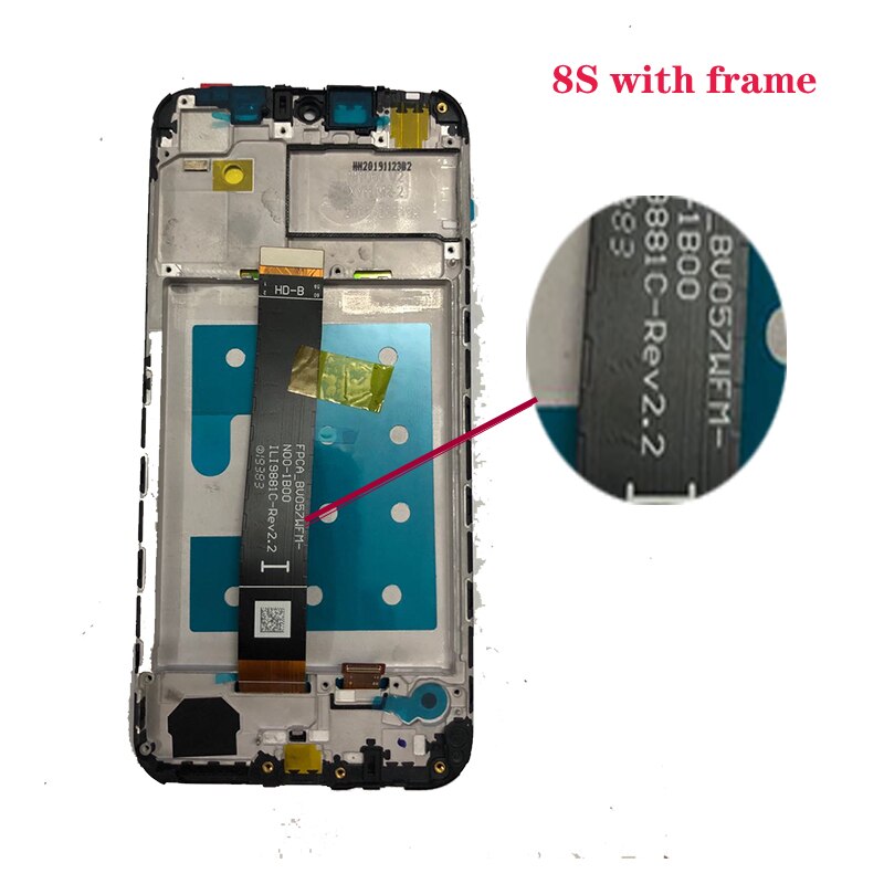 5.71 "Original display für Huawei Ehre 8S KSA-LX9 KSE-LX9 LCD display + touch screen digitizer montage mit rahmen reparatur kit: 8s 2019 with frame