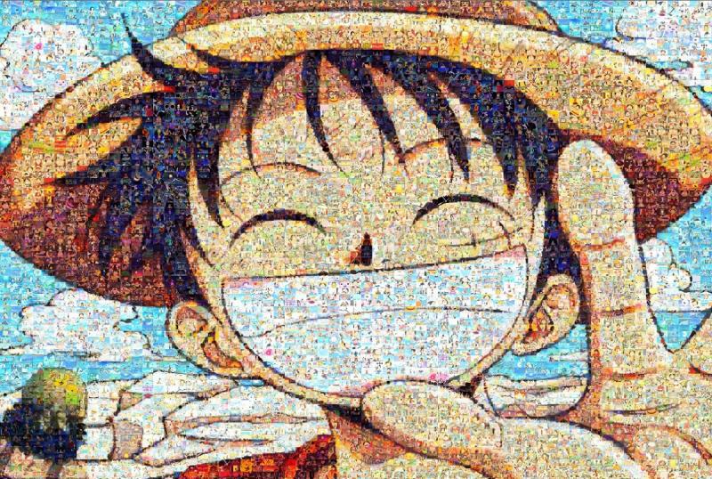 One Piece Jigsaw Puzzle 5000 Pieces Oversized Edition 1000 Block Super Difficult Adult 10000 Pieces Intellectual Difficult: Cute Luffy Mosaic Wood 1000 Pieces Send Poster