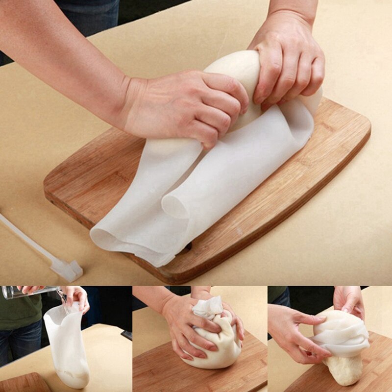 1Set Silicone Preservation Kneading Dough Flour-mixing Bag Cooking Pastry Tools Preservation Kneading Dough Flour-mixing Bag