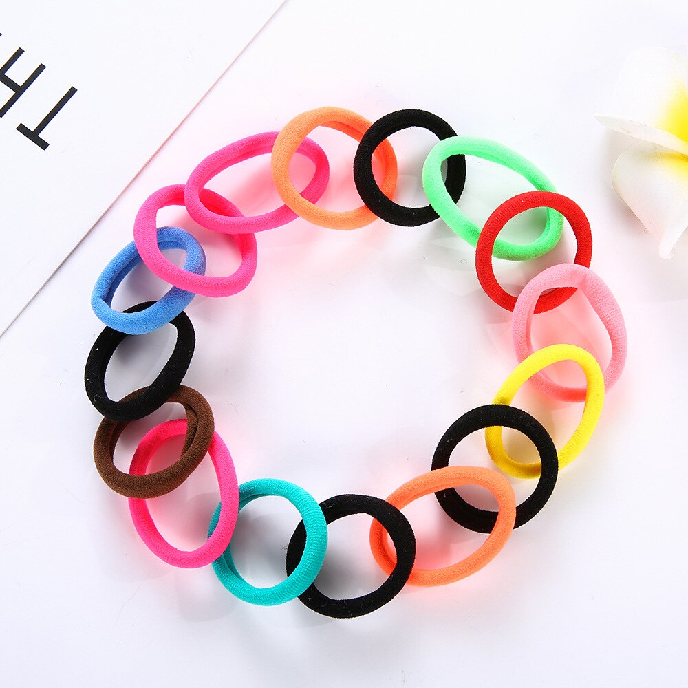 30 Uds diámetro 4cm cuerda de goma Gomilla elástica, bandas elásticas para cabello mujer chica tocado gomas para atar el pelo coleta titulares Accesorios