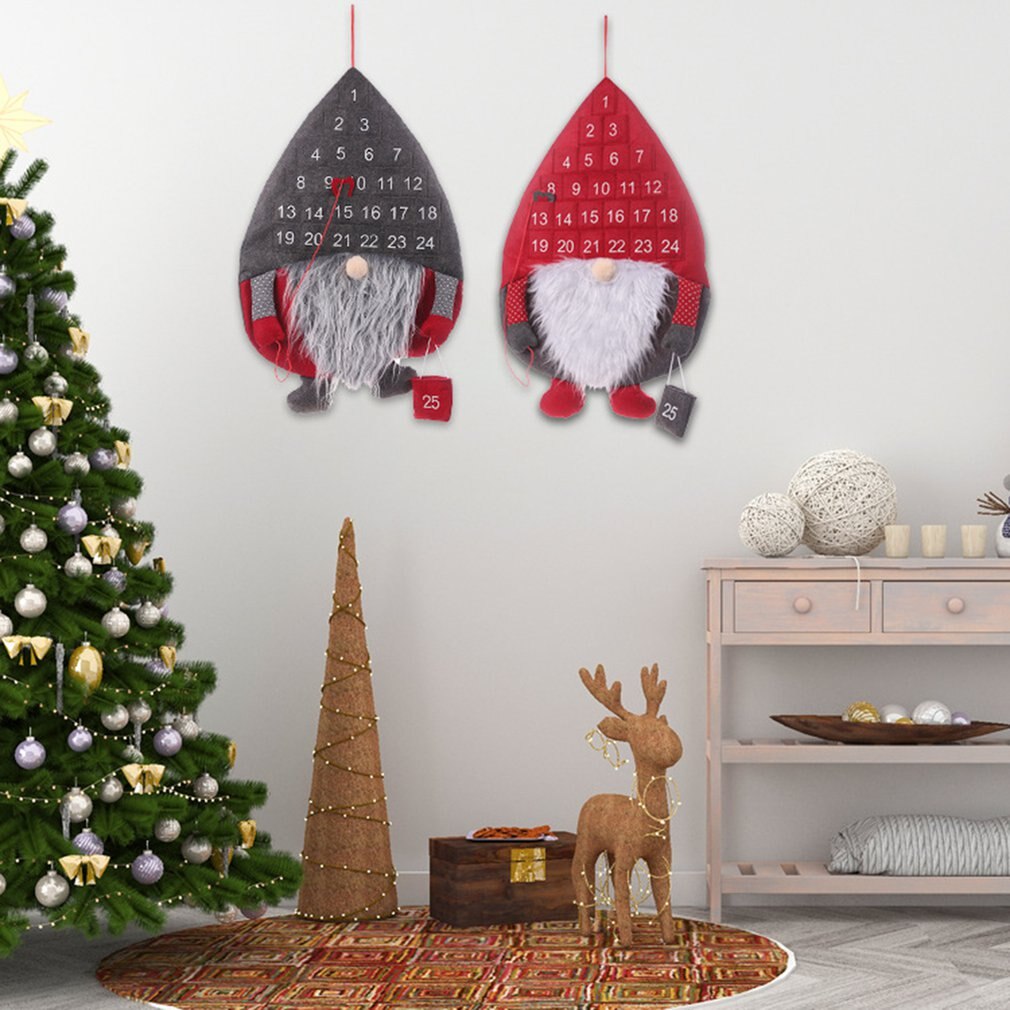 Kerstartikelen kerstversiering noordse bos oude mannen kalender rudolph aftelkalender kerstkalender
