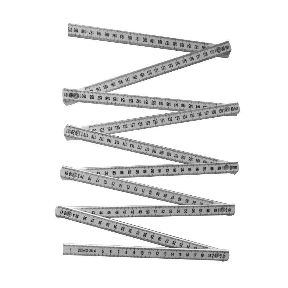 Portátil Multi función plegable regla carpintería herramientas de medición escuela rasguño papelería resistente enseñanza en el hogar Anti-óxido: 2m