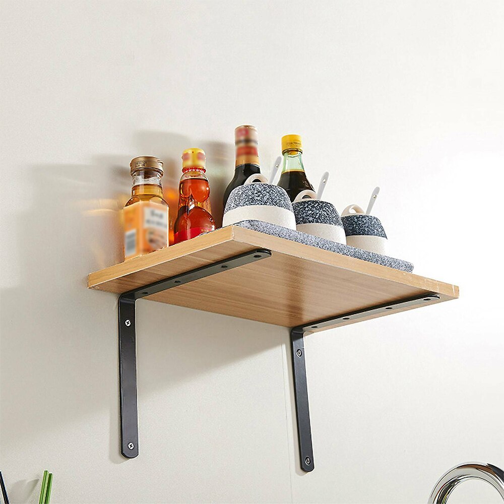 Thickened Black Iron Angle Code Fixing Bracket Stainless Steel Angle Code 90 Degree Angle Code Triangle Bracket Black Angle Code