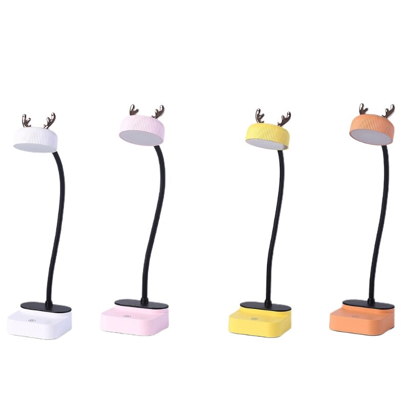 LED Desk Lamp, Touch Control Desk Lamp, 360°Flexible Desk Lamp Rechargeable Desk Lamp for students Dormitory Reading