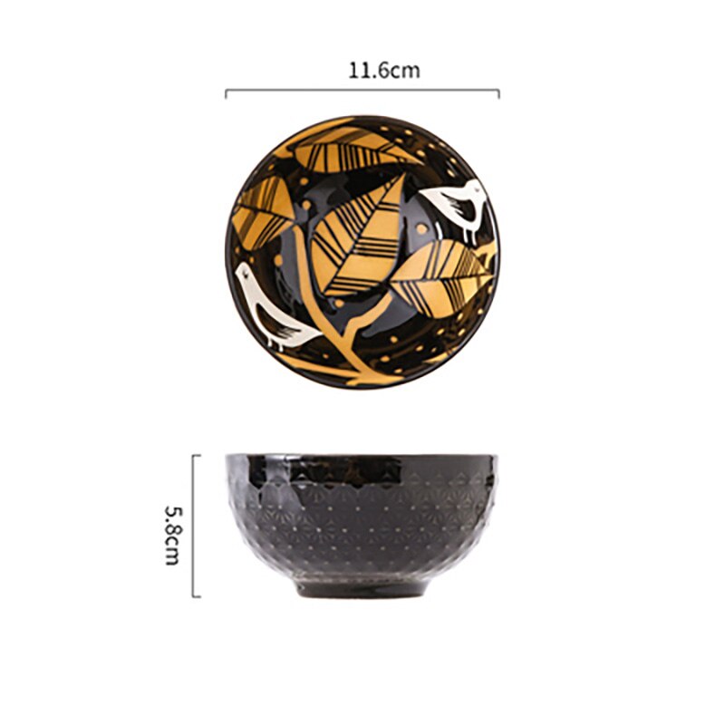 FANCITY Ceramic bowls, rice bowls, simple breakfast bowls, home combined meals: 7