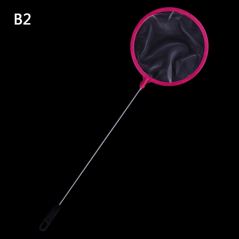 Mini Fish Net Aquarium Fish Catch Tool Handle Fishing Net Aquarium Fish Tank Cleaner Too Accessories Round Random Color: B2