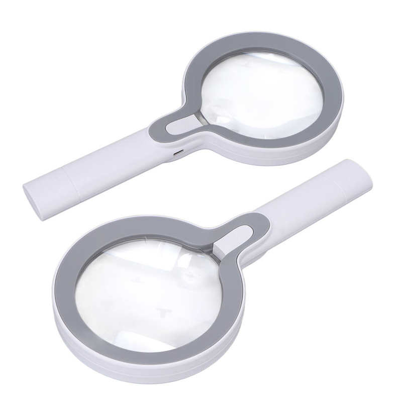 Lighted Magnifying Glass Pocket Magnifying Glass 10X Magnification for Jewelry for Document for Book