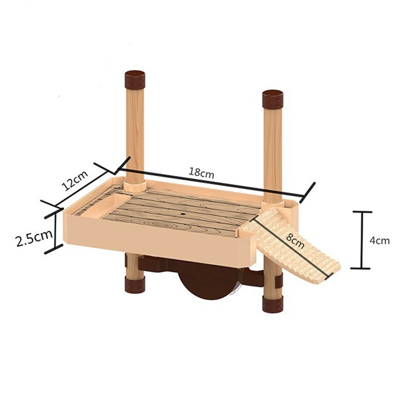 Flytande sköldpaddsdocka och simplattform - dekoration, funktionalitet, naturlig inspiration