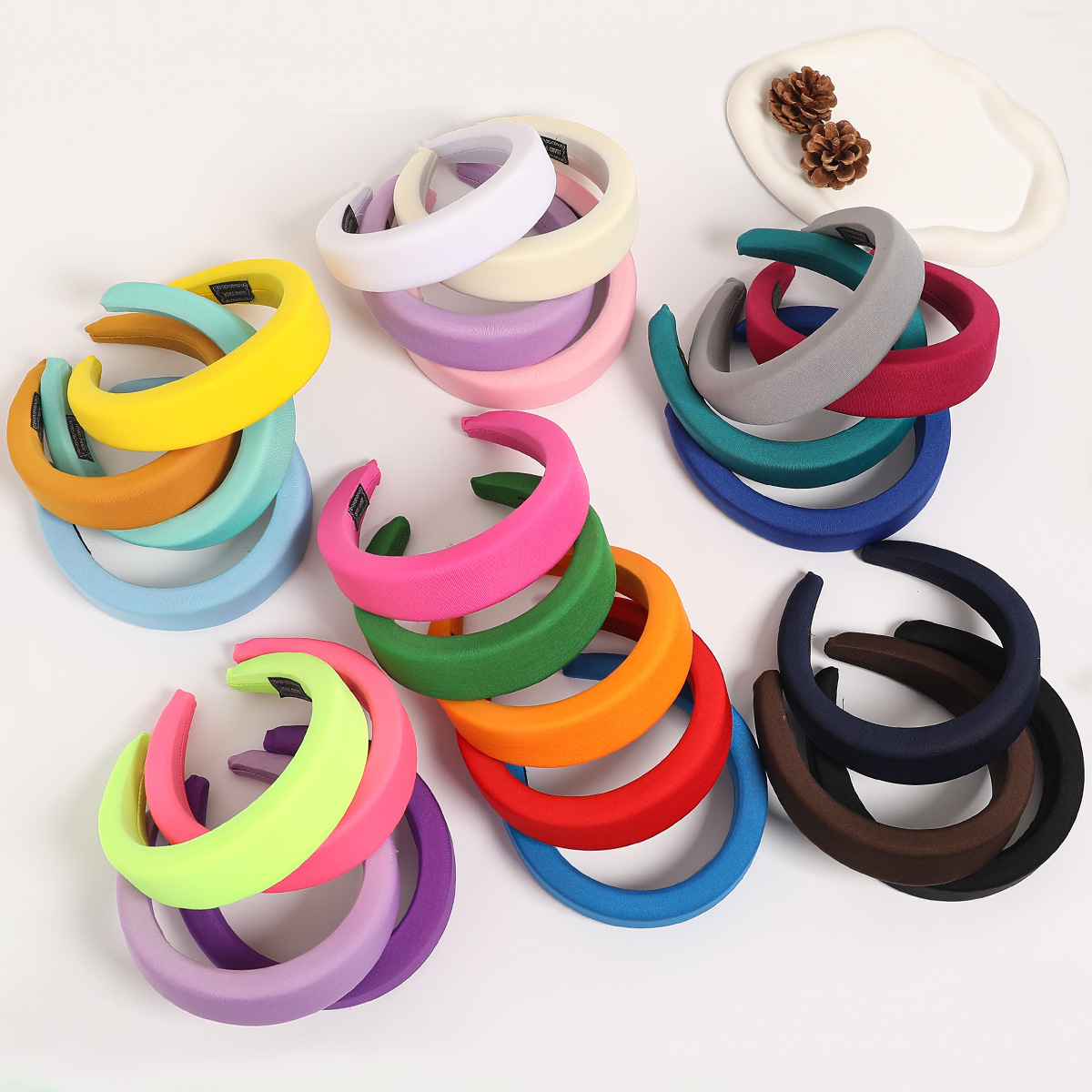 Nuevas diademas acolchadas de para mujer, diademas de bisel ancho, diadema gruesa antideslizante de esponja para niñas, accesorios para el cabello de