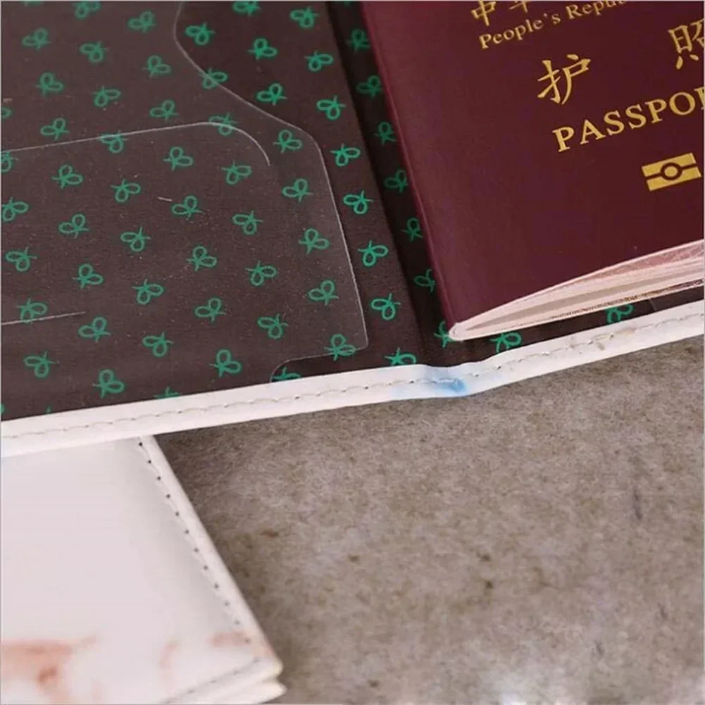 Frauen Männer Reisepass Abdeckung Pu Leder Marmor Stil Reise Ich würde Kreditkarte Reisepass Paket Geldbörse Taschen Beutel