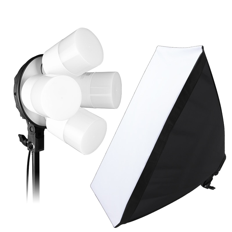Photography 50x70CM Lighting Four Lamp Softbox Kit With E27 Base Holder Soft Box Camera Accessories For Photo Studio Video