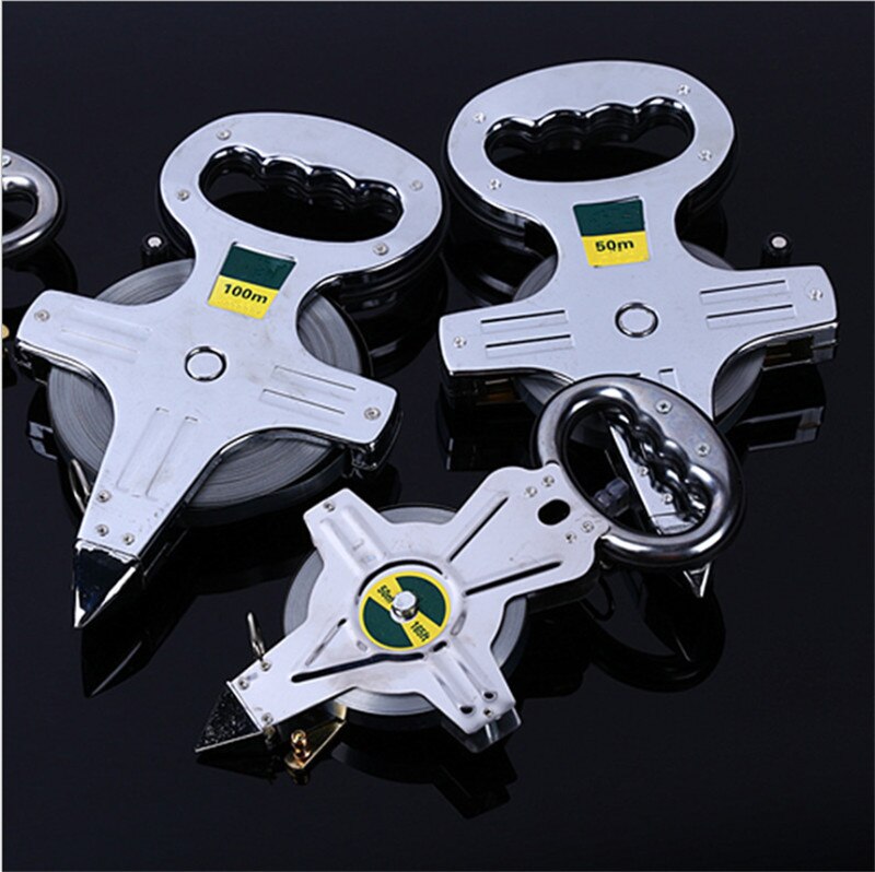 1pc Tape Measure 100m Stainless Steel Tape Stadiometer Metre Metric Measuring Rulers Construction Tools