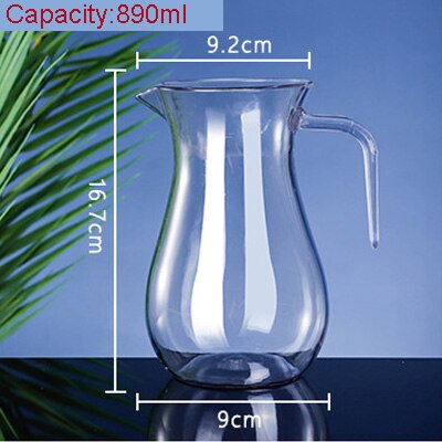 Red Wine Separator Pot PC Acrylic Bar Champagne Beer Whiskey Dispenser Bottle Transparent Kettle Measuring Liquor Drink Barware: 890ml