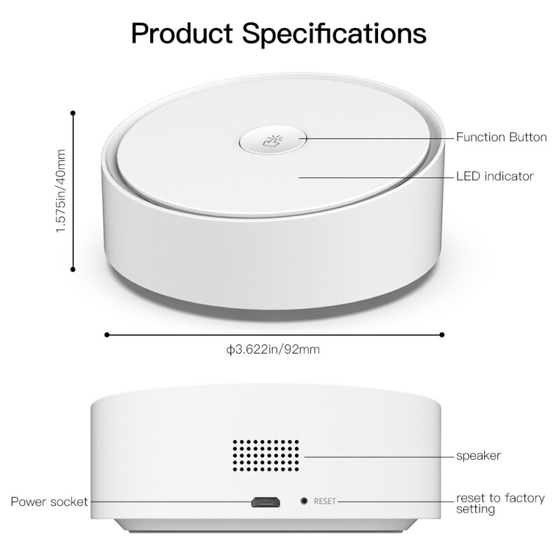 Multimode Smart Home Gateway ZigBee WIFI Bluetooth Mesh Hub Work With Tuya APP Alexa Google Home Intelligent Home Hub