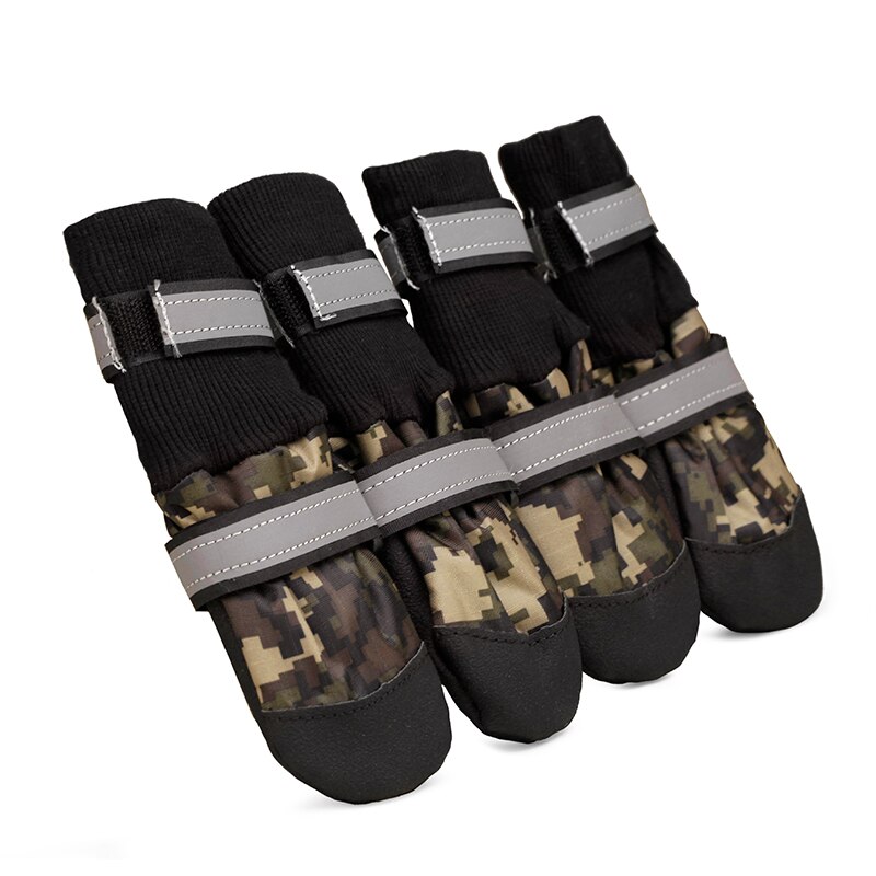 Winter warm Hohe Stiefel für Mittel groß Hunde Anti Unterhose Große Hund Schuhe Schäfer Rottweiler Mascotas Produkte cachorro acessorios: Tarnung / S