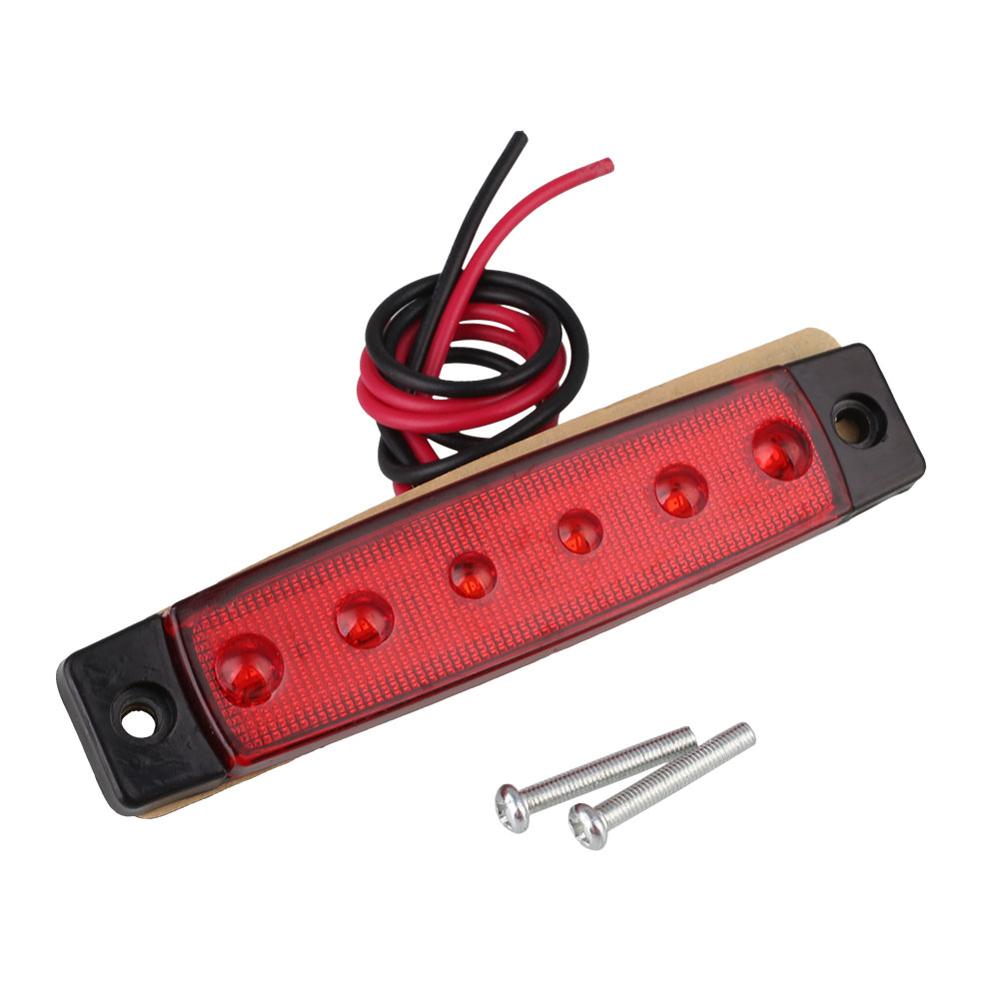 Truck LED 24v Trailer Lights 6led rear tail side marker light taillights red lorry truck led light
