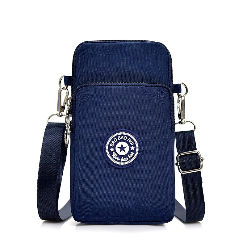 Missbuy Universal Phone Bag For Samsung/iPhone/Huawei/HTC/LG Wallet Case Outdoor Arm Shoulder Cover Phone Pouch Pocket: Blue