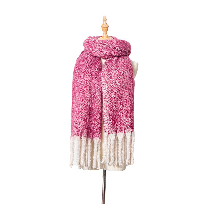Gros sable gland pince fleur couleur correspondant écharpe châle épaississement écharpe écharpe femmes hiver Sjaals Voor Dames femmes écharpe: 11