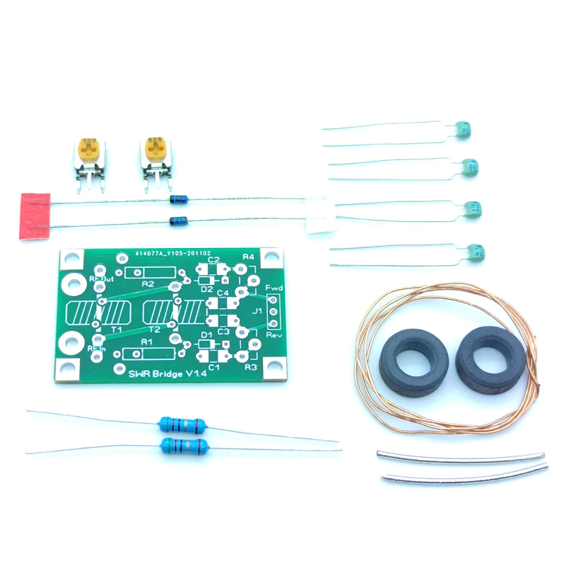 1.8-30MHz / 3.5-30MHz SWR Bridge, RF SWR Reflection Bridge v1.4, HF Band 1.8Mhz-30MHz / 3.5Mhz-30MHz: DIY KIT