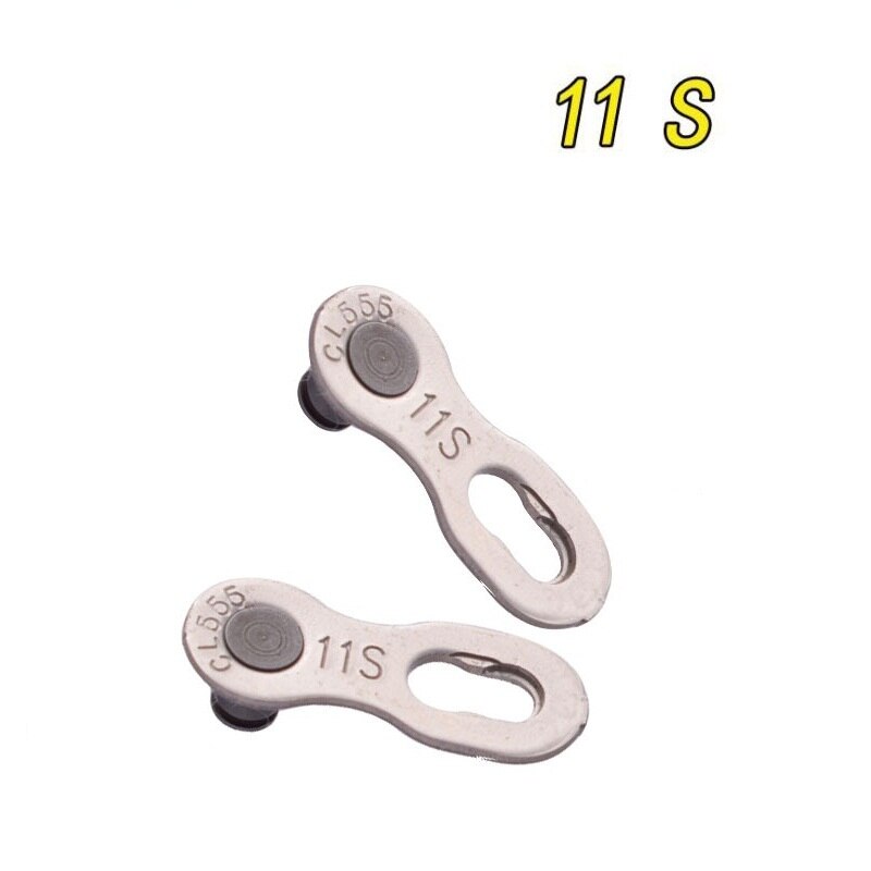 MTB Road Bike Chain Magic Buckle Mountain Bike Bicycle Chain Buckle Connector 6s-11s Speed Master Missing Link for SHIMANO Sram: 11S Silver