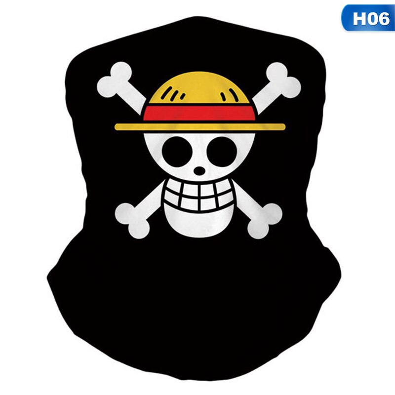 Mascarilla facial sin costuras con estampado 3D de dibujos animados, pañuelo mágico para ciclismo, pesca, esquí y senderismo: H06