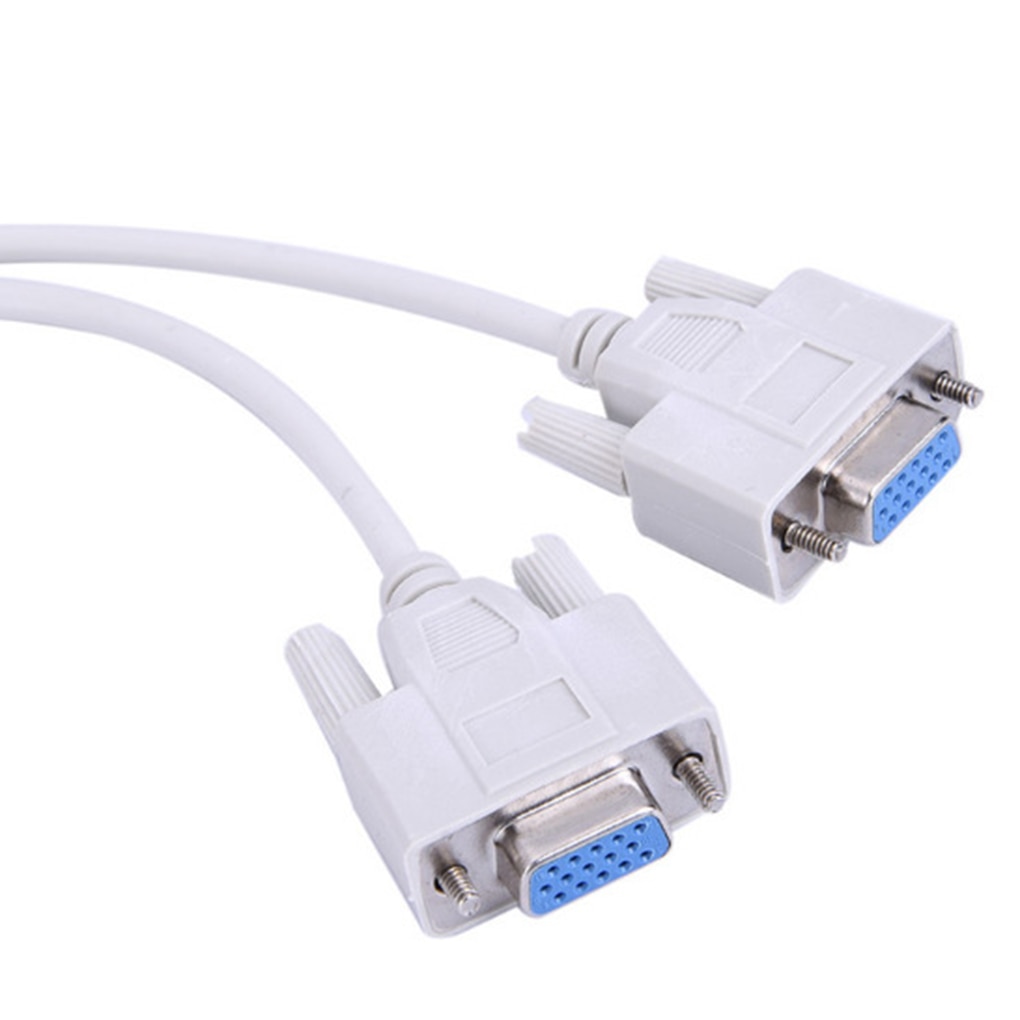 15 Pin Vga Y Splitter Kabel Adapter Dual Display Spiegel Tv Computer Verbinding Gegevens Cord Lijn