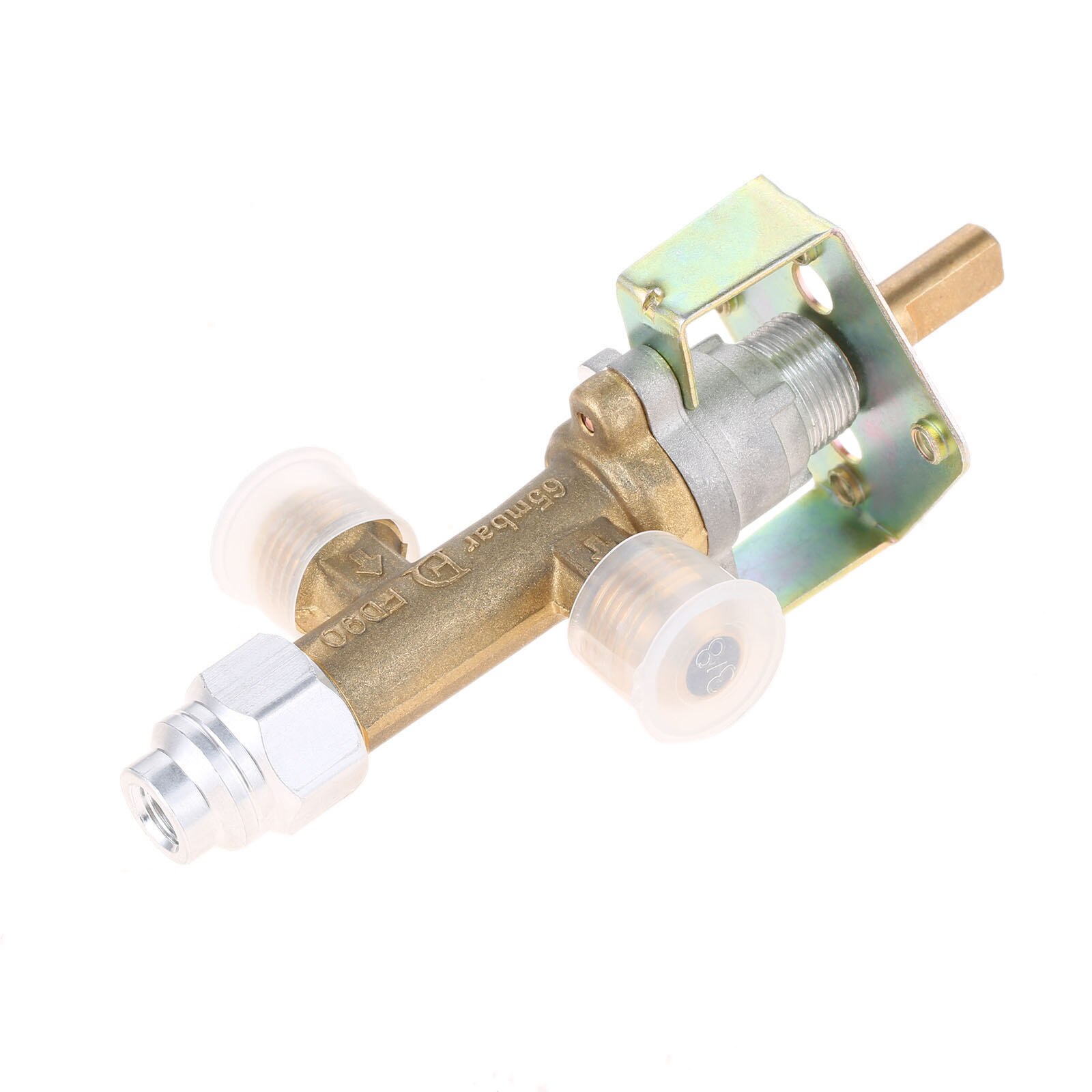Válvula de seguridad de latón para parrilla de barbacoa, Control de calentador de Gas con entrada y salida de 3/8 NPT, solenoide corrugado de baja presión, 1Kit