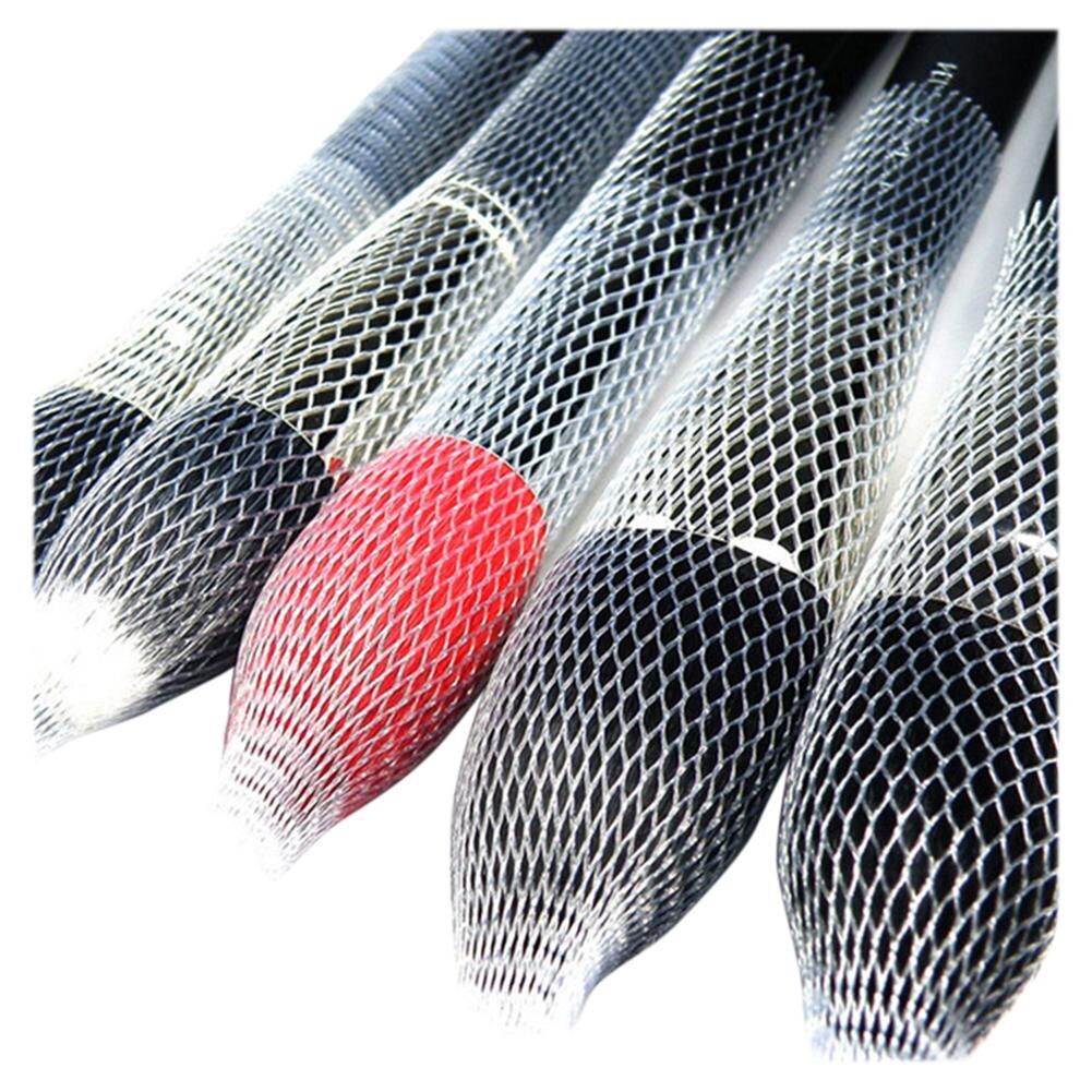 100PCS White Makeup Brushes Netting Protective Cover Set Rose Bud Shaped Storage Mesh Sheath Protectors Cosmetics Makeup Tool
