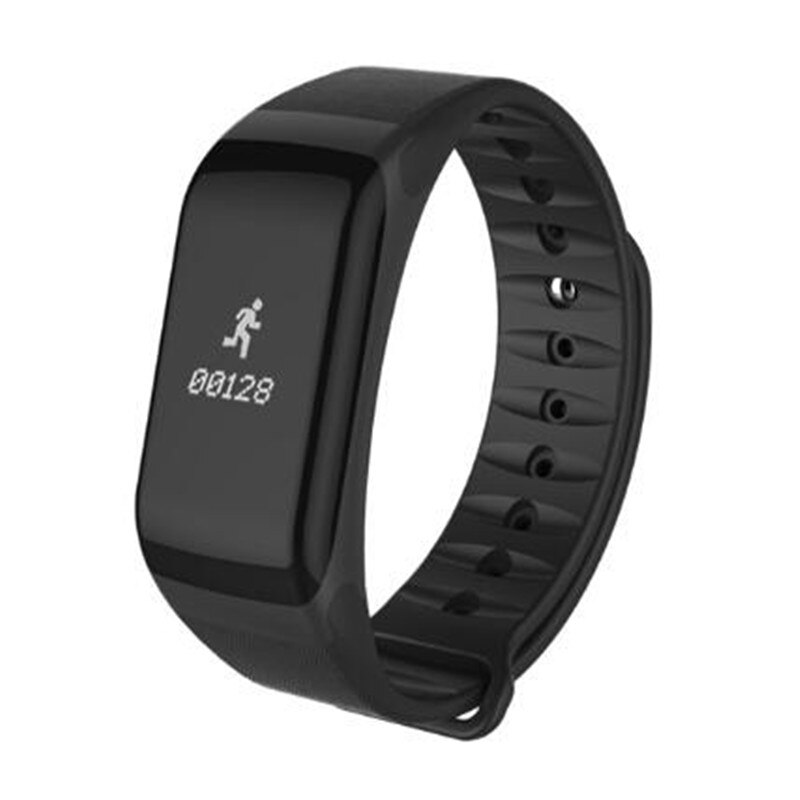 F1 Sport Smart Band Armband Gezondheid Fitness Tracker Horloge Polsbandje Hartslagmeter Smart Armband Smartband Bloeddruk: Black