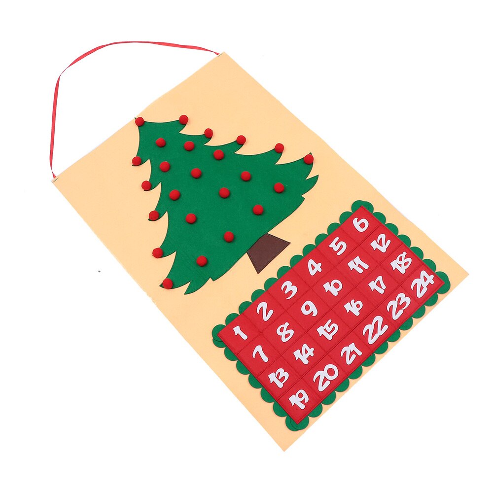 1 Set Hanging Hanging Calendar Christmas Calendar Countdown Calendar for Party