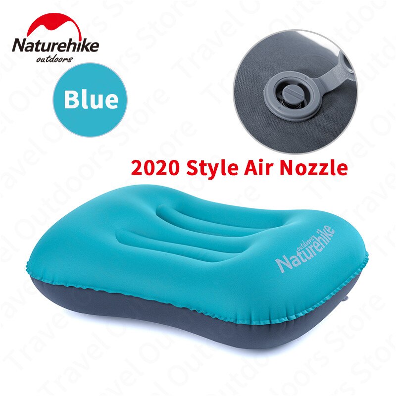 Naturehike Reise Aufblasbare Kissen Büro Luft Kissen Hals Camping Schlaf Getriebe Schnelle tragbar TPU Kissen draussen NH17T013-Z: 2020 Blau