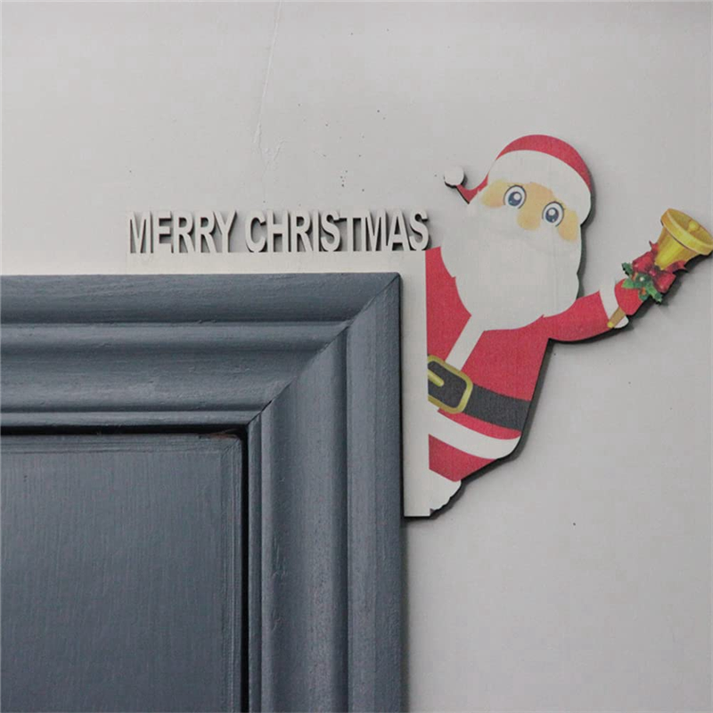 Y51A-2SZT Świąteczne Ozdoby na Ramę Drzwi Drewniane na Boże Narodzenie robić Domu Drzwi Okna Ściany Impreza, Łatwa Instalacja Łatwe w Użyciu