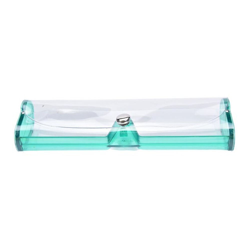 1 Pcs Protable Eyewear Boxes Kawaii PVC Glasses Box Cute Girl's Transparent Glasses Case Eyewear Accessoires: green / 15x4.5x2.2